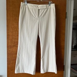 Express Design Studio Editor Pinstripe Dress Crop Pants, size 10